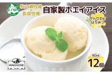 3452. 牧之瀬牧場 自家製ホエイアイス  蜂蜜サトウキビ 12個 アイス 氷菓子 ひんやり アイスクリーム ホエイ 自家製アイス 自家製 さとうきび きび糖 キビ糖 はちみつ 蜂蜜 濃厚 冷凍 スイーツ デザート お取り寄せ 送料無料 北海道 弟子屈町