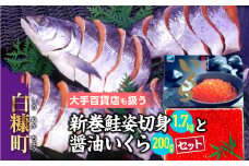 大手百貨店も扱う 新巻鮭姿切身と醤油いくらセット 鮭  さけ シャケ しゃけ sake サーモン いくら ikura いくら醤油漬 人気 高級 大満足 美味しい 贈答 魚介類 海鮮 真空包装 山漬け ふるさと納税 ふるさとチョイス チョイス 北海道 白糠町