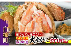 しらぬか産 CAS冷凍大サイズ毛がに 550g以上 毛ガニ 毛がに カニ かに 蟹 冷凍 ふるさと納税 ふるさとチョイス 北海道 白糠町