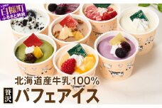 パフェアイス 6個セット アイスクリーム バニラ ミルク メロン 苺 ショコラ 生キャラメル マンゴー ヨーグルト チーズ カシス ハスカップ チョコミント 抹茶 小倉 チョコ バナナ 産地限定 ご当地 牛乳 フルーツ スイーツ ふるさと納税 北海道 白糠町