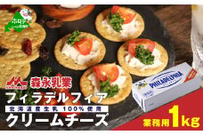 【森永乳業】業務用！クラフトフィラデルフィア クリームチーズ１ｋｇ【TY0000004】（チーズ ちーず クリームチーズ 乳製品 別海町 北海道 ふるさとチョイス ふるさと納税 仕組み キャンペーン 限度額 計算 ランキング やり方 シミュレーション チョイス チョイスマイル )