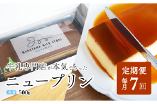 【定期便】濃厚プリン　New Pudding（ニュープディング）（500g×1本）×7ヶ月【be152-0931-100-7】(プリン 乳製品 スイーツ 北海道 別海町定期便 ７ヶ月 7ヵ月 ７か月 ７回 ふるさとチョイス ふるさと納税 仕組み キャンペーン 限度額 計算 ランキング やり方 シミュレーション チョイス チョイスマイル )