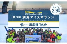 第3回別海アイスマラソン（42ｋｍ出走権1名分）（ 42km 出走権 1名分 ） マラソン出走権 マラソン フルマラソン マラソン大会 スポーツ 北海道 ICE MARATHON 冬 旅券 北海道別海町 （ ふるさと納税 マラソン フルマラソン ランニング 健康 体力 大会 北海道 別海町  別海 ）