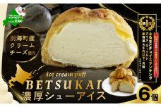 【10/1～寄付額改定】御礼！ランキング第１位獲得！ 北海道 別海町 BETSUKAI 濃厚 シューアイス 6個 セット【NS0000011】（ ふるさと納税 シュークリーム ふるさと納税 シューアイス ふるさと納税 アイス 北海道 別海町 ふるさと納税 アイスクリーム ふるさと スイーツ お菓子 冷凍 北海道 BETSUKAI ）