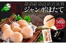 【数量限定】幻 サイズ 北海道 別海町 野付産 ジャンボ ほたて 冷凍 貝柱 500g （7～9玉前後）LLサイズ【KO0000002】（ ふるさと納税 人気 国産 ふるさと 北海道 別海町 ホタテ ほたて 帆立 500g 幻 サイズ 希少 ）