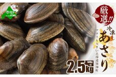北海道 野付産 天然 冷凍あさり  2.5kg (500g×5)【UY0000023】（株式会社 海好）（北海道 別海町 あさり アサリ 貝 ふるさと納税 ふるさとチョイス ふるさと納税 仕組み キャンペーン 限度額 計算 ランキング やり方 シミュレーション チョイス チョイスマイル ）