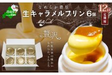 【定期便】絶品 濃厚！生キャラメルプリン 6個入 × 12ヵ月【全12回】（ふるさと納税 プリン 定期便 ふるさと納税 ぷりん 定期便  12回 十二回 12カ月 12ヶ月 全12回 年12回 北海道 牛乳 スイーツ 洋菓子 キャラメル ランキング 人気 ふるさと ふるさとチョイス ふるさと納税 仕組み キャンペーン 限度額 計算 ランキング やり方 シミュレーション チョイス チョイスマイル ）
