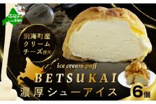【10/1～寄付額改定】御礼！ランキング第１位獲得！ 北海道 別海町 BETSUKAI 濃厚 シューアイス 6個 セット【NS0000011】（ ふるさと納税 シュークリーム ふるさと納税 シューアイス ふるさと納税 アイス 北海道 別海町 ふるさと納税 アイスクリーム ふるさと スイーツ お菓子 冷凍 北海道 BETSUKAI ）