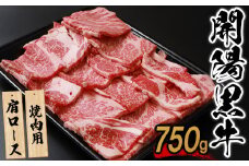 【焼肉用】開陽黒牛肩ロース×750g【14003】