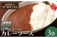 中標津の想い出キッチン 「ぴーべりーのカレーソース」 150g×3袋 | オンライン申請 ふるさと納税 北海道 中標津 カレー ソース 特製 レトルト パック ピリ辛 たまねぎ りんご にんじん 時短 料理 店の味 喫茶店 お取り寄せ ワンストップ マイページ 食珈房ぴーべりー なかしべつ観光協会 中標津町【32022】