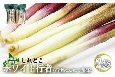 【ハーブとして最適】行者にんにくホワイト行者×2袋（茎部） | オンライン 申請 ふるさと納税 北海道 中標津 ハーブ 香草 行者ニンニク にんにくの芽 山菜 山の幸 野菜 疲労回復 健康効果 長寿 体力増強 ダイエット効果 焼肉 しょうゆ漬け おかず 冷凍 お取り寄せ 北海道 中標津町 中標津【20021】