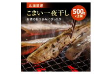 北海道産 こまい一夜干し 500g×2個【1111807】