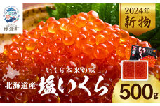 ＜令和6年新物＞北海道産塩いくら 500g×1 塩漬け イクラ 北海道 人気 おすすめ さけ 天然【1135520】