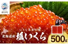 北海道産塩いくら 500g×1 塩漬け イクラ 北海道 人気 おすすめ さけ 天然_いくら 塩漬け 冷凍 鮭 鮭卵 国産 本場 北海道産【1135520】