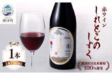 赤ワイン「しれとこのしずく」750ml 標津町川北産葡萄100%使用　お酒 さけ 人気 限定【1339880】