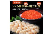 北海道産 いくら醤油漬250g & 帆立貝柱500g【1381299】