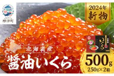 ＜令和6年新物＞醤油いくら500g(250g×2) イクラ 北海道 人気 おすすめ さけ 魚卵 天然【1419708】