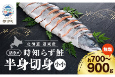 北海道道東産　活き〆時知らず鮭半身切身(小小)約700-900g 北海道 人気 おすすめ さけ 天然【1148427】