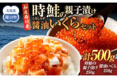 北海道 知床羅臼産 時鮭（ときしらず）の親子漬け・醤油いくらセット（計500g） 生産者 支援 応援