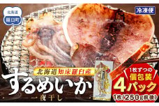 知床羅臼産 するめいかの一夜干し4枚セット（1枚250g前後） 生産者 支援 応援