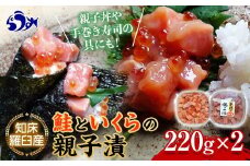 知床羅臼産 鮭といくらの親子漬220g×2 イクラ いくら丼 海鮮丼 魚卵 羅臼町 北海道 海産物 ご飯のお供 生産者 支援 応援