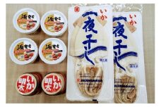 【塩辛、明太子和え、一夜干し】いか尽くしセット