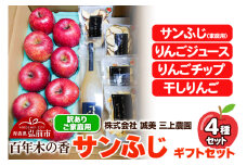 【25年12月～発送】りんご 【訳あり】家庭用 百年木の香 三上農園 サンふじ ギフトセット【先行受付】 青森 果物 フルーツ 林檎 リンゴ くだもの 不揃い 規格外 予約【レビューキャンペーン】