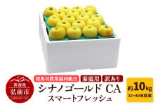【26年3月発送】りんご【訳あり】家庭用 シナノゴールド約10kg（32～40玉程度）CA スマートフレッシュ【レビューキャンペーン】