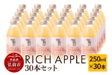 りんごジュース RICH APPLE 30本セット（250ml×30本）【レビューキャンペーン】