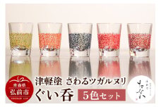 津軽塗 さわるツガルヌリ ぐい呑（5色セット）【レビューキャンペーン】