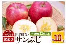 【25年11月～発送】りんご 平均糖度13度以上！ サンふじ 約10kg 訳あり【先行受付】 青森 果物 フルーツ 林檎 リンゴ くだもの 不揃い 規格外 予約【レビューキャンペーン】
