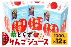 葉とらず りんごジュース（1000g×12本セット）青研 ためのぶストア【レビューキャンペーン】