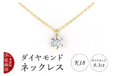 ダイヤモンド ネックレス イエローゴールド 0.3カラット ダイヤ K18【レビューキャンペーン】