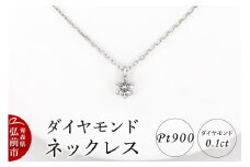 ダイヤモンド ネックレス 0.1カラット ダイヤ Pt900【レビューキャンペーン】