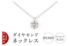ダイヤモンド ネックレス 0.2カラット ダイヤ Pt900【レビューキャンペーン】