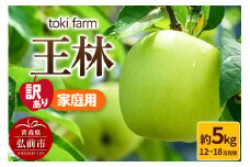 【25年10月～発送】りんご 王林 約5kg（12～18玉程度）【訳あり】家庭用 toki farm【レビューキャンペーン】