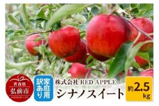 【25年10月～発送】りんご【訳あり】家庭用 シナノスイート 約2.5kg【レビューキャンペーン】