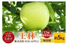【25年12月発送】りんご 13度糖度保証【贈答用】王林 約5kg【レビューキャンペーン】