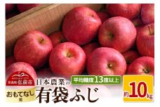 【26年4月～発送】りんご 平均糖度13度以上！ 有袋ふじ 約10kg おもてなし用 CA貯蔵 クール便【先行受付】 青森 果物 フルーツ 林檎 リンゴ くだもの 予約【レビューキャンペーン】