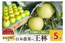 【25年11月～発送】りんご 平均糖度13度以上！ 王林 約5kg おもてなし用【先行受付】 青森 果物 フルーツ 林檎 リンゴ くだもの 予約【レビューキャンペーン】