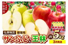 【26年3月発送】りんご 贈答用 サンふじ・王林 詰め合わせ 約5kg【レビューキャンペーン】