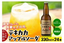 摘果りんごのアップサイクルドリンク テキカカアップルソーダ 330ml×24本 もりやま園 青森 弘前 林檎 リンゴ【レビューキャンペーン】