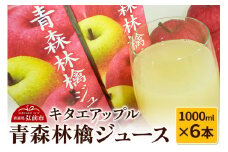 【25年10月発送】キタエアップル 青森林檎ジュース 1000ml×6本【レビューキャンペーン】