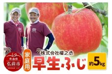 【25年10月～発送】りんご 權之丞farm 早生ふじ 家庭用 約5kg（12～20玉程度）【レビューキャンペーン】