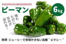 【青森県特別栽培】ピーマン 6kg ピクシー 【8月上旬～10月前半発送】