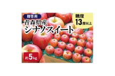 ＜黒石市産＞糖度13度以上保証!シナノスイート1番手限定贈答用約5kgりんご ※離島・沖縄は配送不可【1521306】