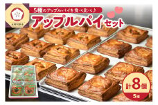 アップルパイ　8個 セット 青森りんご の アップル パイ 食べ比べ 個包装 約10cm角 四角いアップルパイ