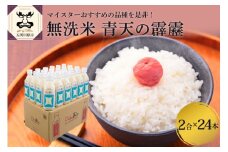 無洗米 青森県産 青天の霹靂   Pebora2合（300g）×24本