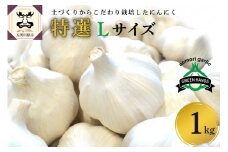 【先行受付】【8月下旬より順次発送】青森県産にんにく（特選品）Lサイズ1kg