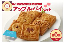アップルパイ　6種 食べ比べ セット ( 6個 ) 【 個包装 青森 りんご 五所川原 アップル パイ 詰合せ 約10cm角 四角いアップルパイ 】